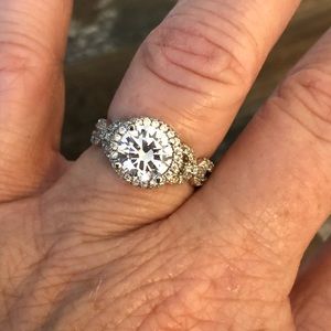 4 TCW sterling silver Diamonique ring